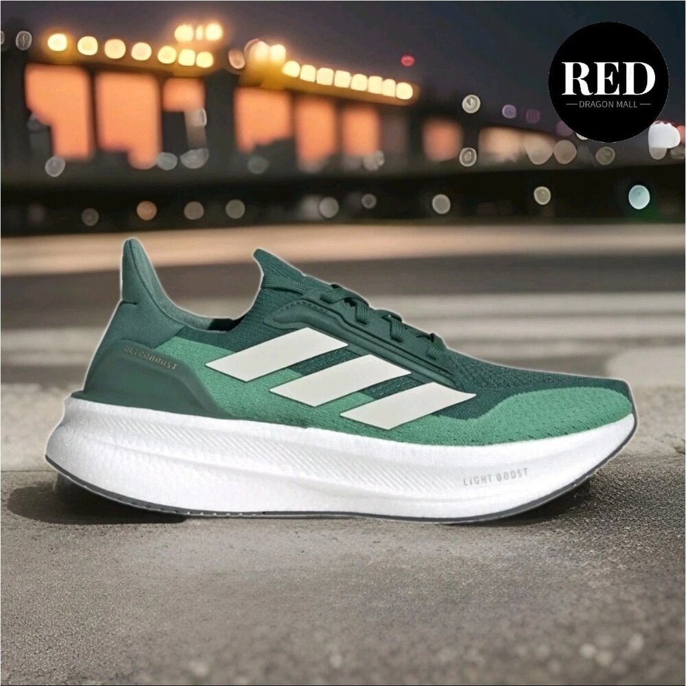 Adidas Ultraboost 5X Green White Running Lightweight Shoes JH9041 - Men's Sz 12